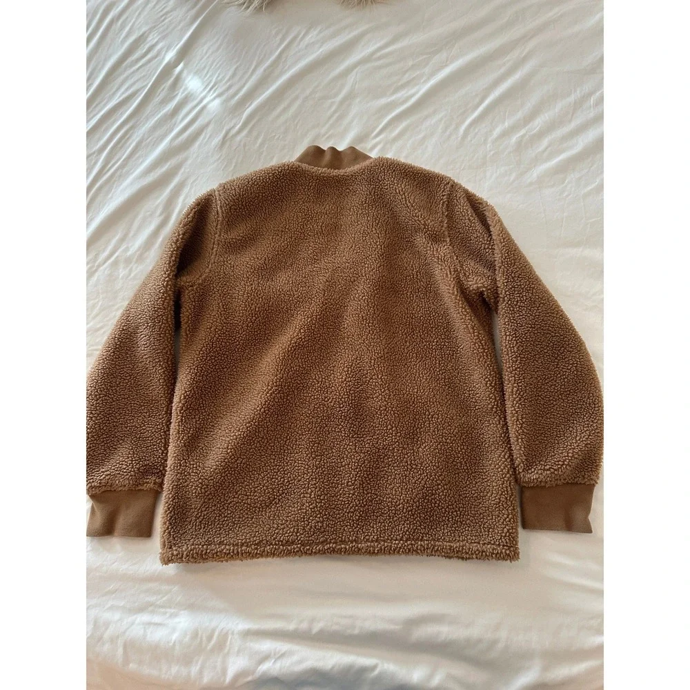 Levi Strauss & Co. Sherpa Fleece Jacket Brown Full Zip Size Medium